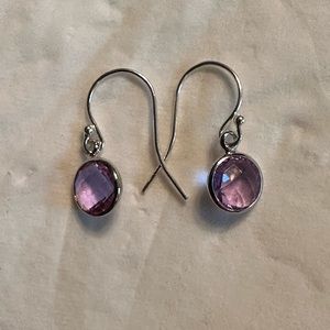 ARTISAN October Birthstone Crystal Pendant Charm Sterling Silver Earrings